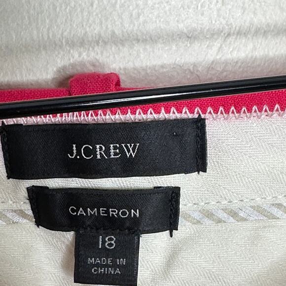 J. CREW Cameron Slim Crop Pant Four Season Stretch Raspberry Pink Sz 18 {3J23} - Picture 4 of 6